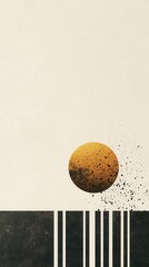 Poster - Elegant gold starburst fading into white, with a minimalist layout perfect for showcasing text.