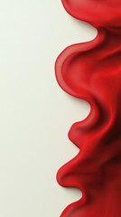 Poster - Diagonal wave of translucent red hues, clean white background with blank text space.
