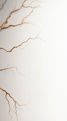 Poster - Abstract golden lightning streaks crossing a white canvas, leaving blank space for text.