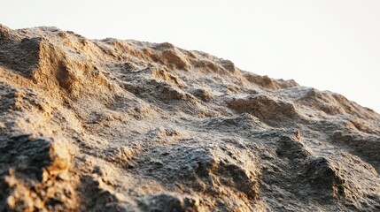 Poster - Close-Up View of Textured Rock Surface with Natural Patterns and Warm Tones in Bright Daylight for Background or Nature-Themed Design Projects