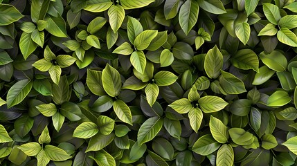 Poster - A lush tropical background of green leaves.