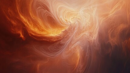Poster - abstract swirling patterns in warm colors evoke a sense of cosmic energy and movement.