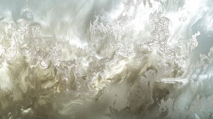 Poster - Abstract swirling patterns resembling fluid dynamics in a light color palette.