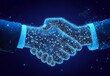 © Fozle - Digital Handshake Network Connection Abstract