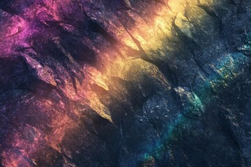 Leinwandbilder - Colorful light bursts illuminate a textured surface with vibrant patterns and contrasting hues