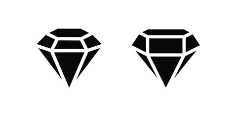 Poster - best diamond vector type icon  simple and flat on a white background. Gemstone symbol/icon.