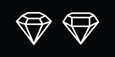 Poster - best diamond vector type icon  simple and flat on a white background. Gemstone symbol/icon.