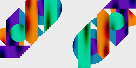 Wall Mural - Vibrant abstract background circles with smooth gradients, creating a dynamic and modern design. Ideal for creative, tech, or contemporary-themed projects