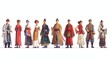 © Galib - A group of cartoon characters wearing traditional Chinese clothing.