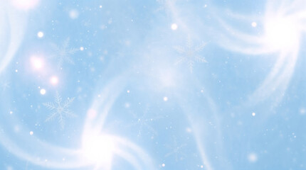 Wall Mural - magical snowflakes over snow pastel background