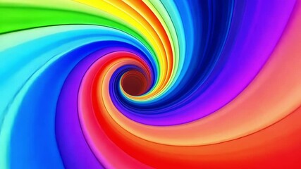 Poster - Rainbow Vortex: Abstract swirl of vibrant colors creating a mesmerizing tunnel of light. Perfect for backgrounds, designs, and vibrant visuals. 