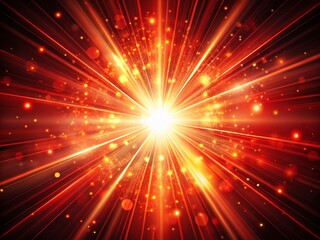 Poster - Abstract Glowing Red Light Effect with Sparkling Rays Captured in Documentary Style Photography for Creative Visuals and Artistic Expression