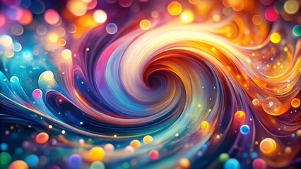 Poster - Abstract Swirling Colors in Bokeh Effect, Creating a Dreamlike Atmosphere with Vibrant Hues Blending Together, Perfect for Backgrounds and Artistic Projects, Evoking Emotion