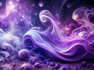 Poster - Abstract Violet Wave Smoke Background - Fractal Artwork for Creative Graphic Design with Fluid Motion and Ethereal Depth for Stunning Visual Impact