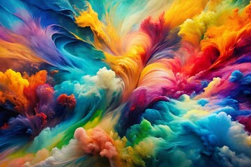 Poster - Abstract Watercolor Painting Photography: Candid Shots, Fluid Colors, Artistic Splashes