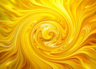 Poster - Abstract Yellow Fluid Art Painting, Swirling Yellow Design, Modern Yellow Background, Liquid Yellow Texture, Artistic Yellow Wallpaper