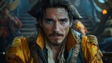 Intense Pirate Captain Portrait: 18th Century Maritime Adventure