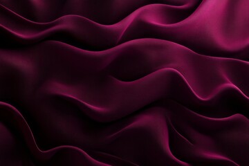 Poster - Deep burgundy velvet fabric texture showcasing soft waves and elegant drape for luxurious design elements