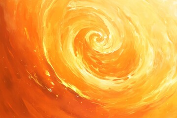 Poster - Swirling molten gold vortex creating a mesmerizing display of light and movement in an abstract composition