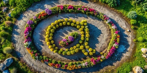 Poster - Aerial View Email Symbol, Drone Photography, High-Resolution Image, Email Sign, Messaging Symbol, Digital Communication,  Overhead Shot, Bird's Eye View, Email Graphic