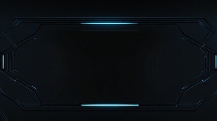 Poster - Futuristic digital frame design virtual space graphic art high-tech environment abstract viewpoint innovation concept
