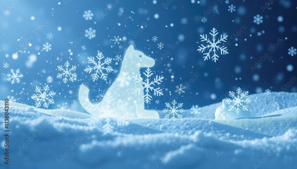 Snowflakes Transforming Into Animal Shapes in a Creative Digital Winter ...