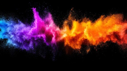 Aufkleber - Vibrant colors bursting outwards abstract art digital design creative space dynamic perspective expression of energy