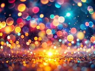 Poster - Bokeh Video Illustration Background, Abstract Blurred Lights, Cinematic Soft Focus, Artistic Motion