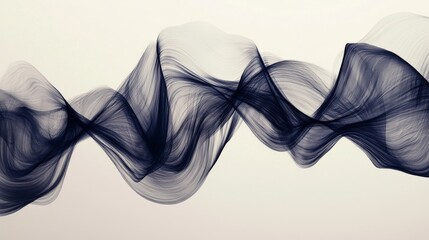 Poster - Cultural patterns in sound waves abstract art exhibit contemporary gallery minimalist environment artistic concept