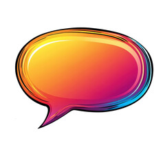 Poster - Colorful Speech Bubble Graphic with Gradient Design for Communication