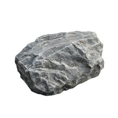 Poster - gray rough stone rock isolated on white background for textures