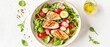 © Fernando - Delicious Grilled Chicken Salad with Fresh Vegetables and Herbs