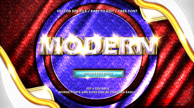 3D rendering modern gold text effect style