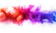 © MicroTee - abstract colorful powder splatter dust explosion isolated on white background paint