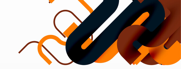 Poster - Wave lines minimal abstract background