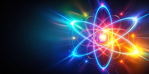 Poster - Fusion Energy Symbol, Abstract Power, Atomic Energy Logo, Modern Tech Design, Futuristic Energy Source, Clean Energy Graphic, Renewable Energy Illustration