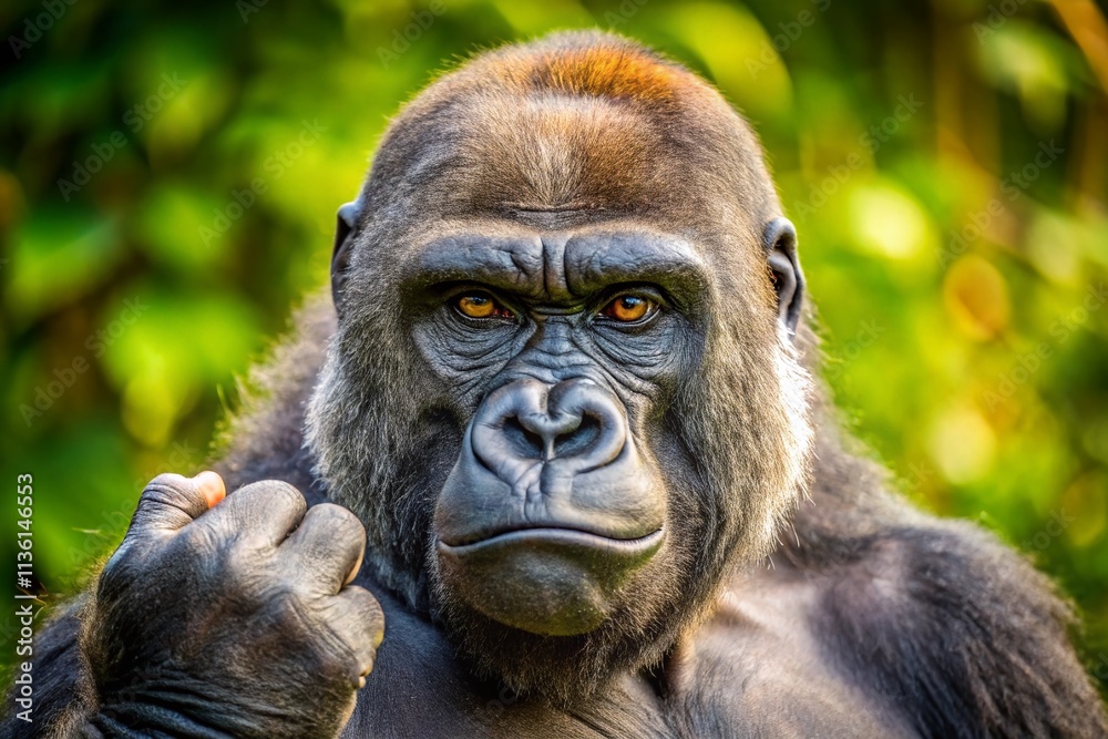 Gorilla Middle Finger Photo Funny Ape Gesture Primate Hand Gesture 