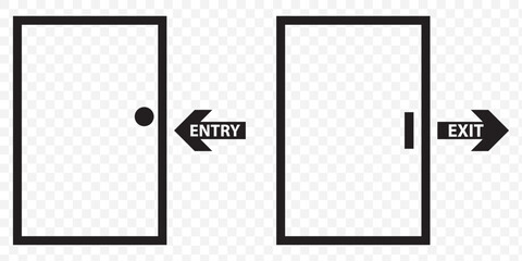 Poster - door, enter exit icon vector. eps 10.