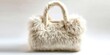 © ConceptStudio - White purse with a furry handle