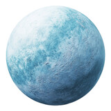 The Uranus planet set against a transparent background