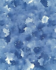 Poster - Abstract watercolor pattern in various shades of blue with soft textures.