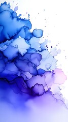 Poster - Abstract blue watercolor design with soft gradients and fluid shapes.
