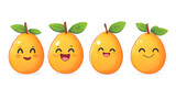 cute cartoon character orange against white background.ai generative