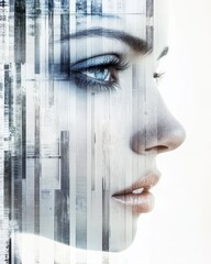 Poster - Beauty Merges With Technology in a Surreal Digital Portrait of a Woman