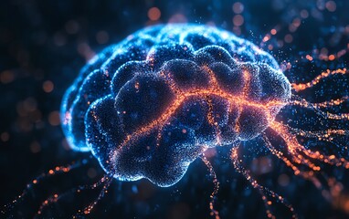 Poster - AI technology for improving work efficiency and data analysis, unlocking AI chatbot potential to streamline processes and solve workrelated problems