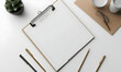 © Ilham - A4 office clipboard with metal hook sheet mockup