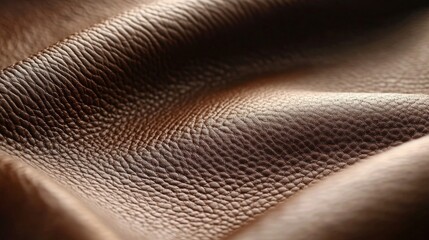 Poster - A close up of a leather surface with a grainy texture. The color of the year Mocha Mousse