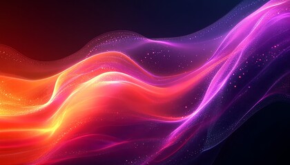 Poster - Abstract technology background with illuminated fiber optic network connections, glowing lines and vibrant data streams, futuristic digital design
