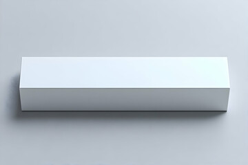 Poster - White rectangular box mockup isolated on light grey background.