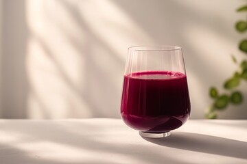 Healthy Beet Juice Drink in Glass Sunlight Wellness